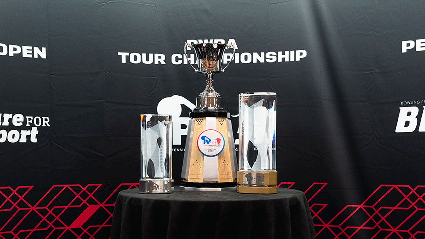 Trophies from 2023 Tour Champ Week