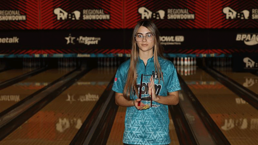 Stull after winning the 2024 PWBA Regional Showdown